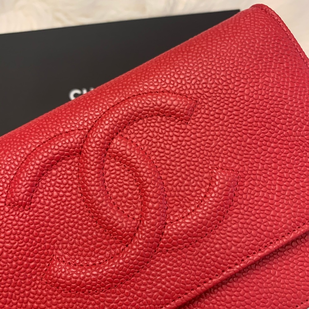 With tags ✨Chanel caviar timeless wallet on chain - Picture 12 of 16
